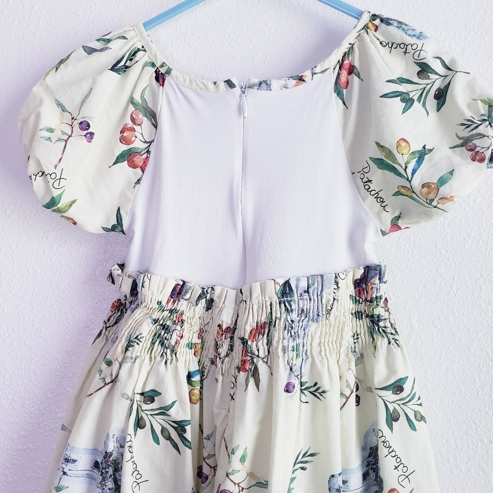 Patachou Floral Ruffle Ruched Fruit Dress - Picture 7 of 9